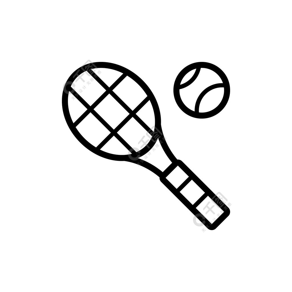 网球的画法简笔画图片