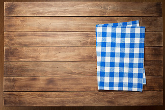 质朴的木板桌背景，<i>顶</i><i>视</i><i>图</i>上的布餐巾