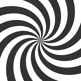 光学催眠自旋矢量图迷幻螺旋黑色和白色催眠漩涡背景