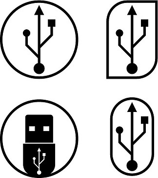  i>usb /i> 圖標集合 i>矢 /i> i>量 /i>藝術插圖