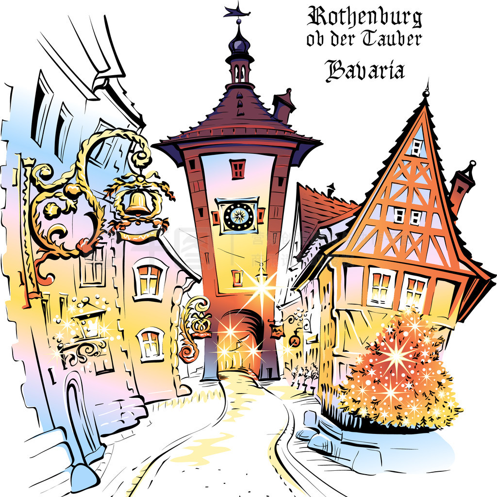 λڰͷ ob der Tauber ϳʥ Plonlein ʸɫ裬Ǵ¹ϲ֮·һ֡ Rothenburg ob der Tauber, ¹