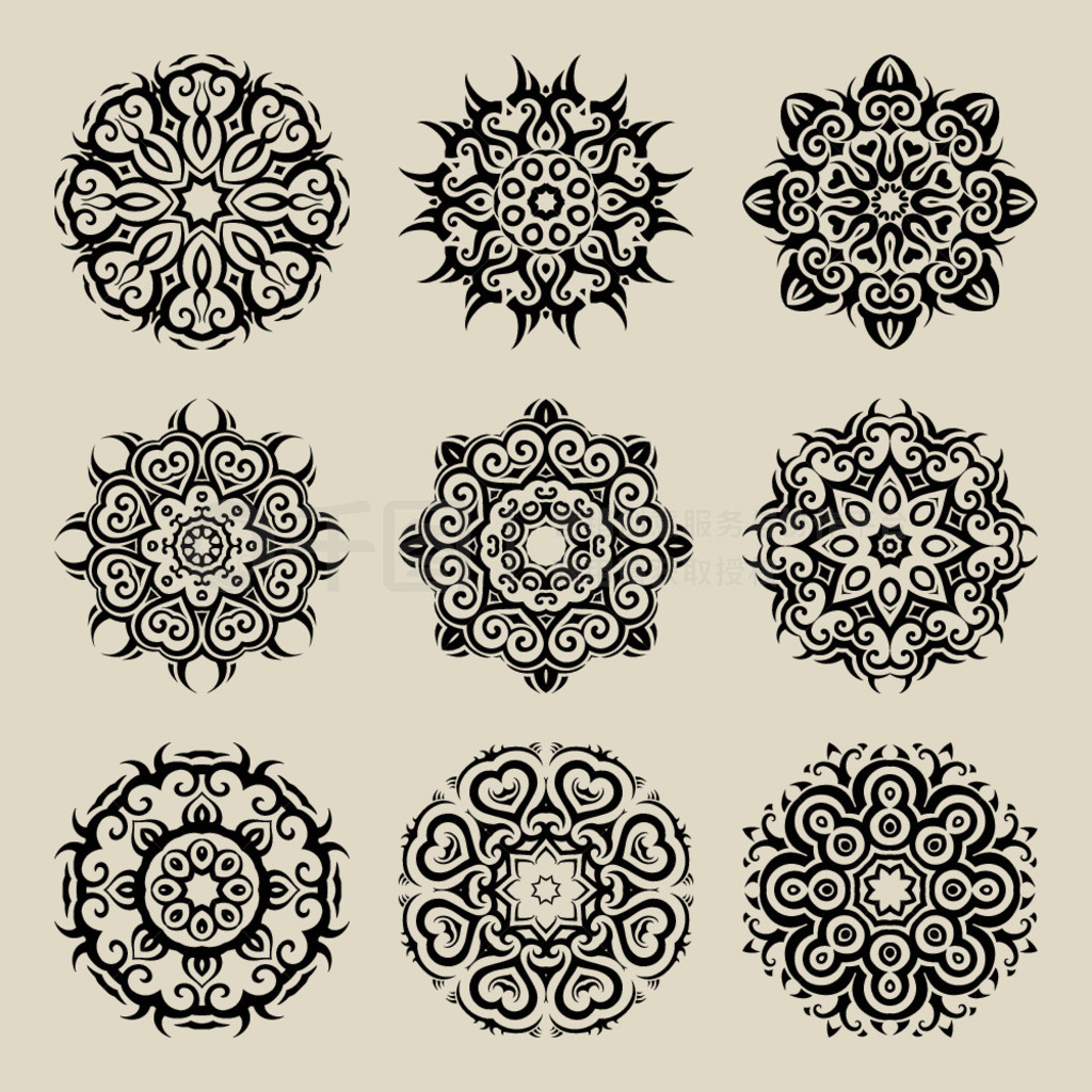 Mandala.Vintage ģʽ.?ݱ޼ɫϵԲװƷ帴ͼϵС