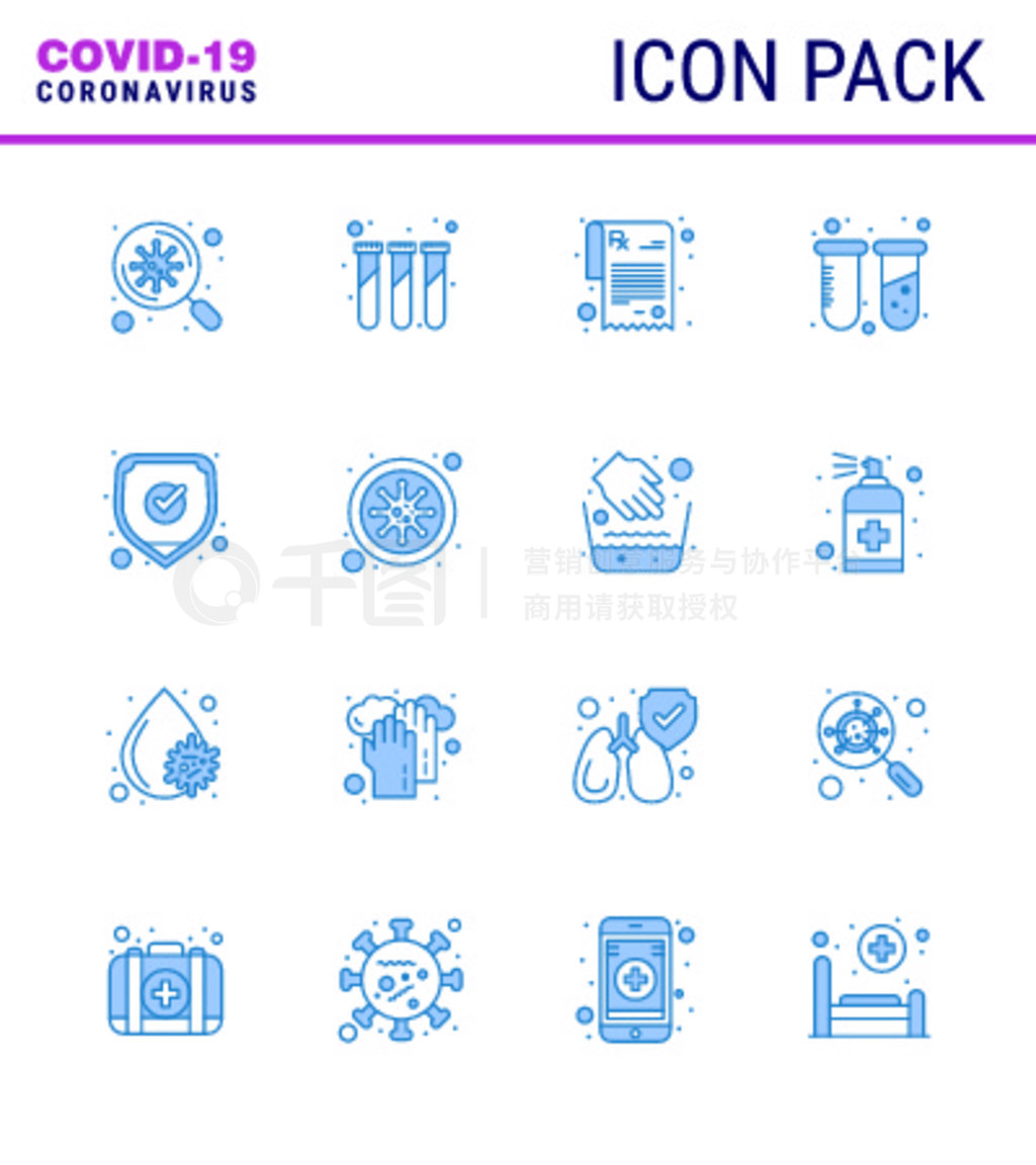 25Coronavirus Emergency Iconset Blue Design簲ȫҽơҩѧʵҡԲCoronavirus 2019-novýԪ