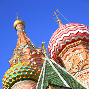 俄罗斯莫斯科红场圣瓦西里大教堂的圆顶