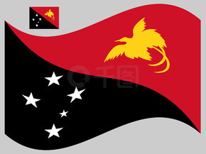 波巴布亚新几内亚国旗矢量图 Eps 10.. 波巴布亚新几内亚国旗矢量。