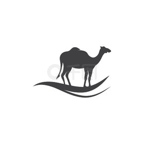 骆驼图标矢量插图设计模板