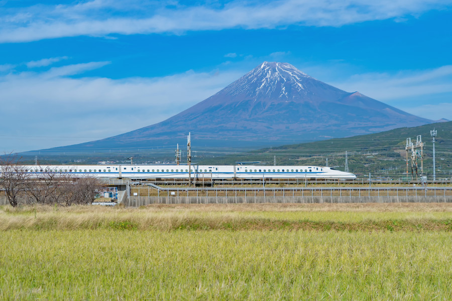 有綠色稻田,日本300新加坡大眾捷運 (mrt) 地鐵列車內人員的抽象模糊