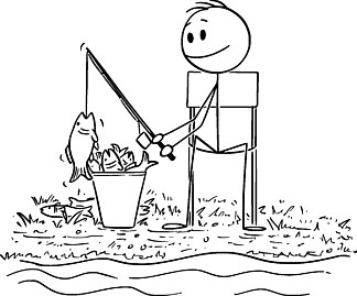 渔民的简笔画图片