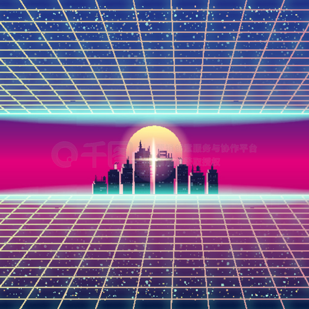 Synthwave δɾС Synthwave δС̫Ǻͷļ޺沨ƺԪؿƻ 80  90 ռ䡣ʸͼģ뱳