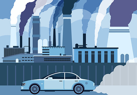 汽车尾气污染海报图片