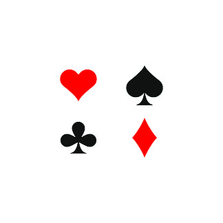 扑克牌符号图标插画设计的矢量