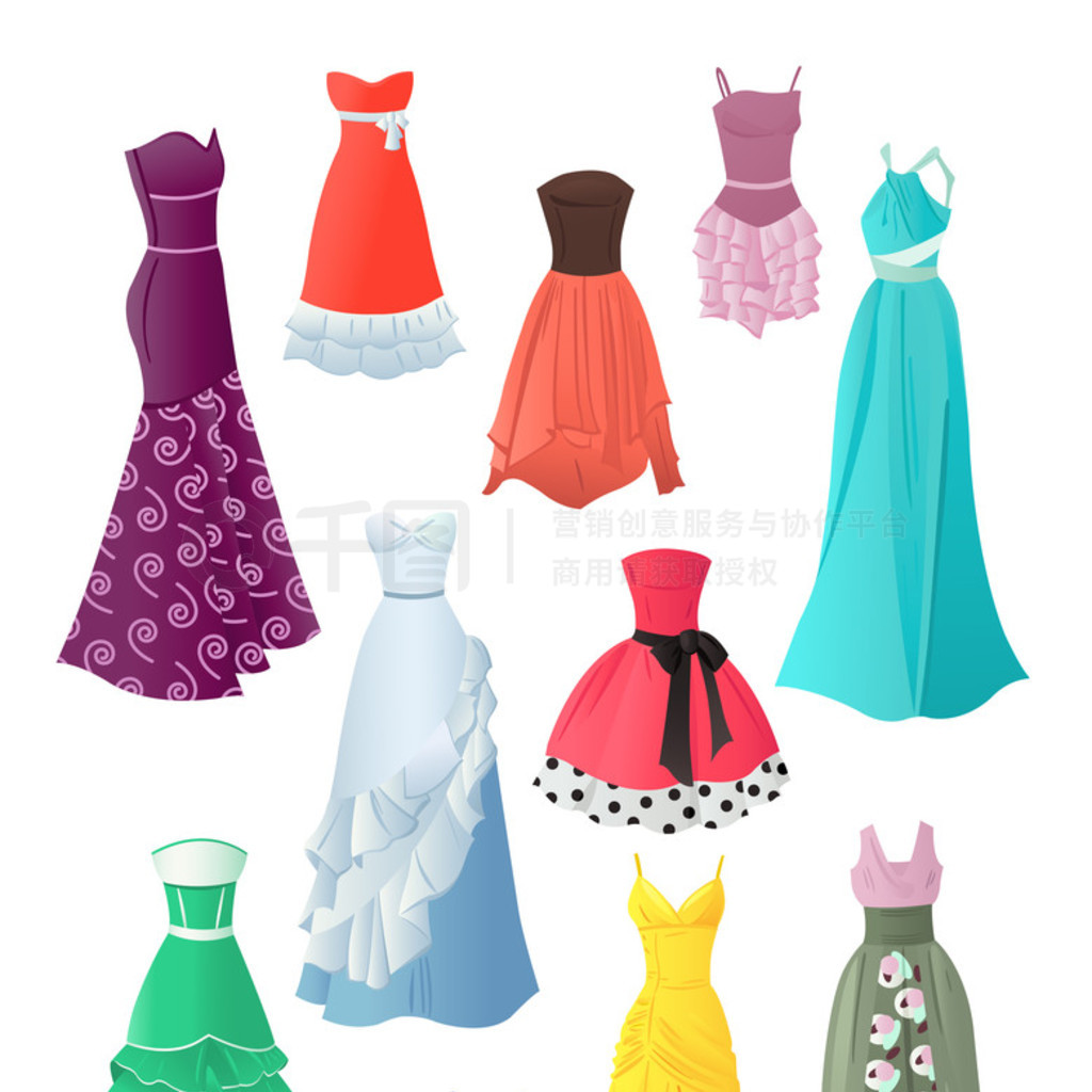 Set of prom dresses