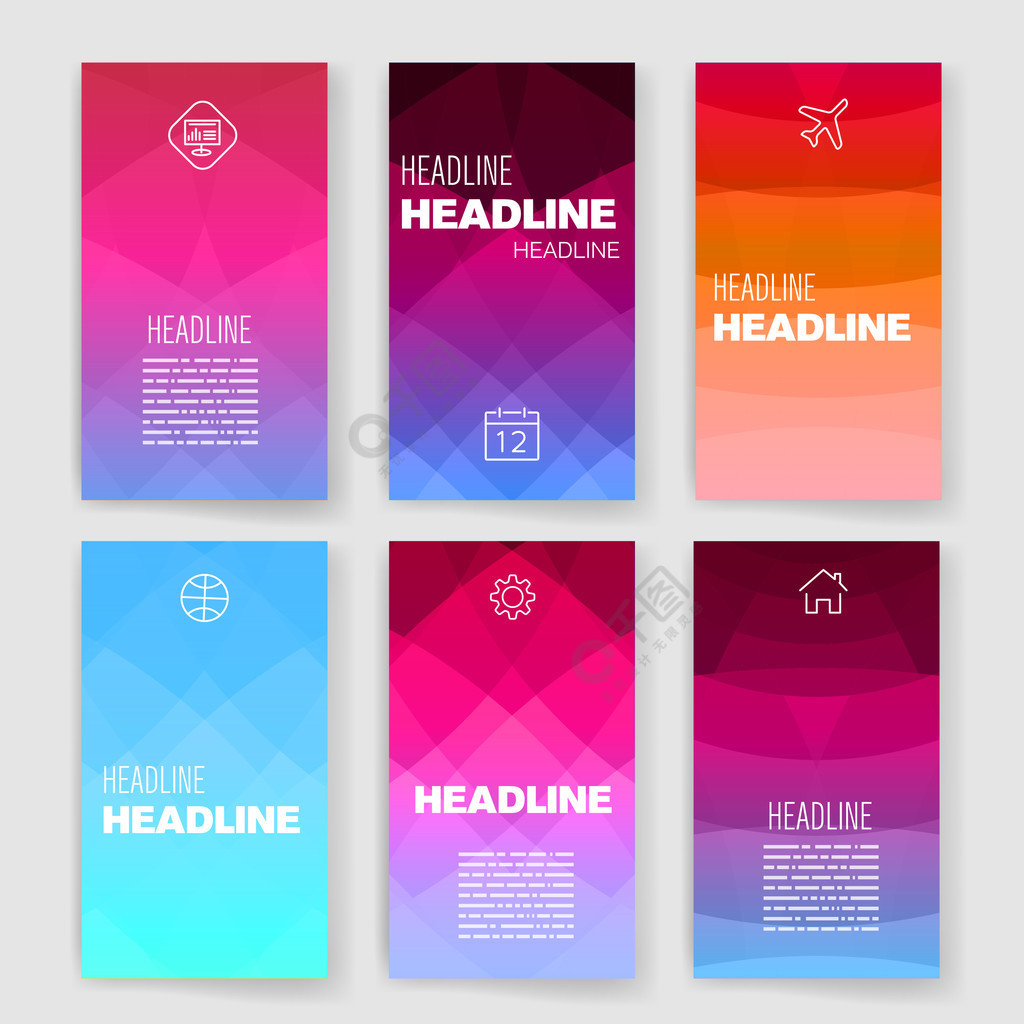 Templates. Design Set of Web, Mail, Brochures. Mobile, Technology, Infographic Concept. Modern flat