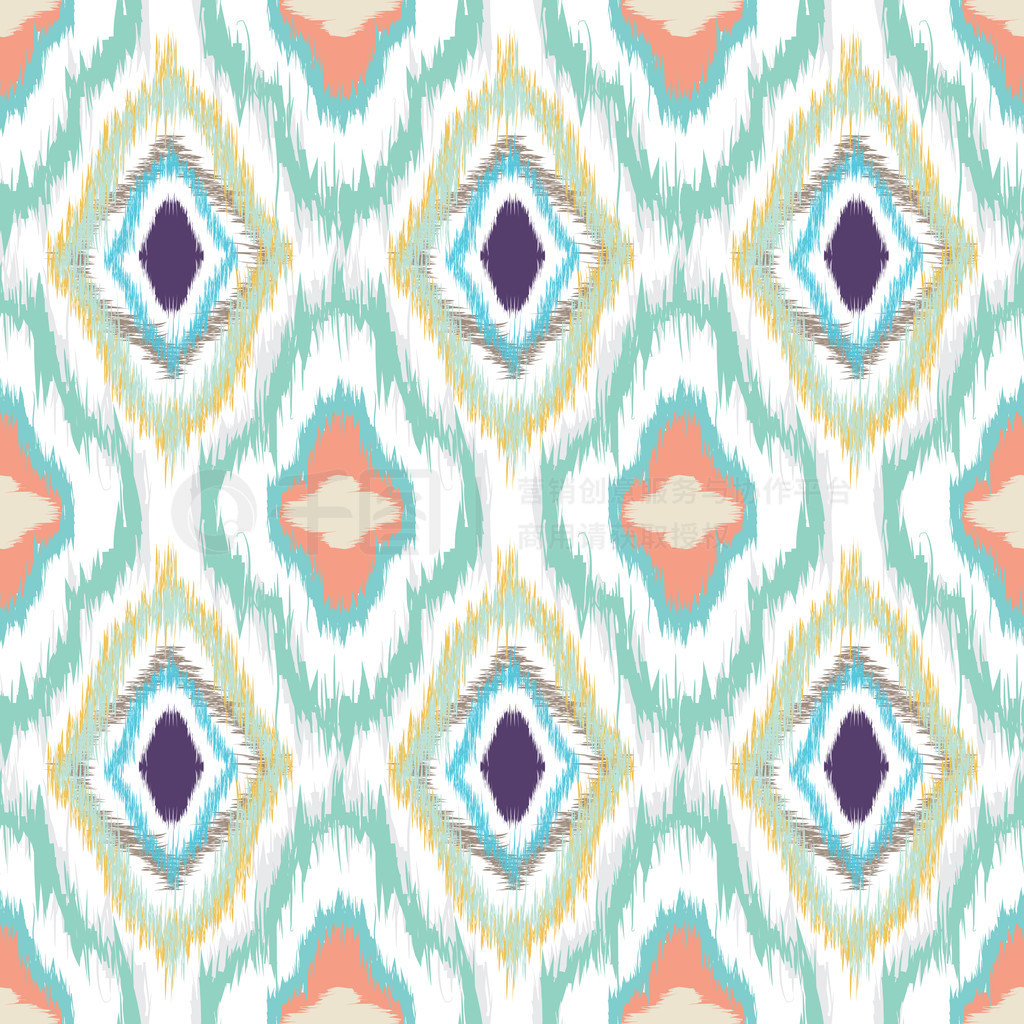 Ikat seamless pattern design