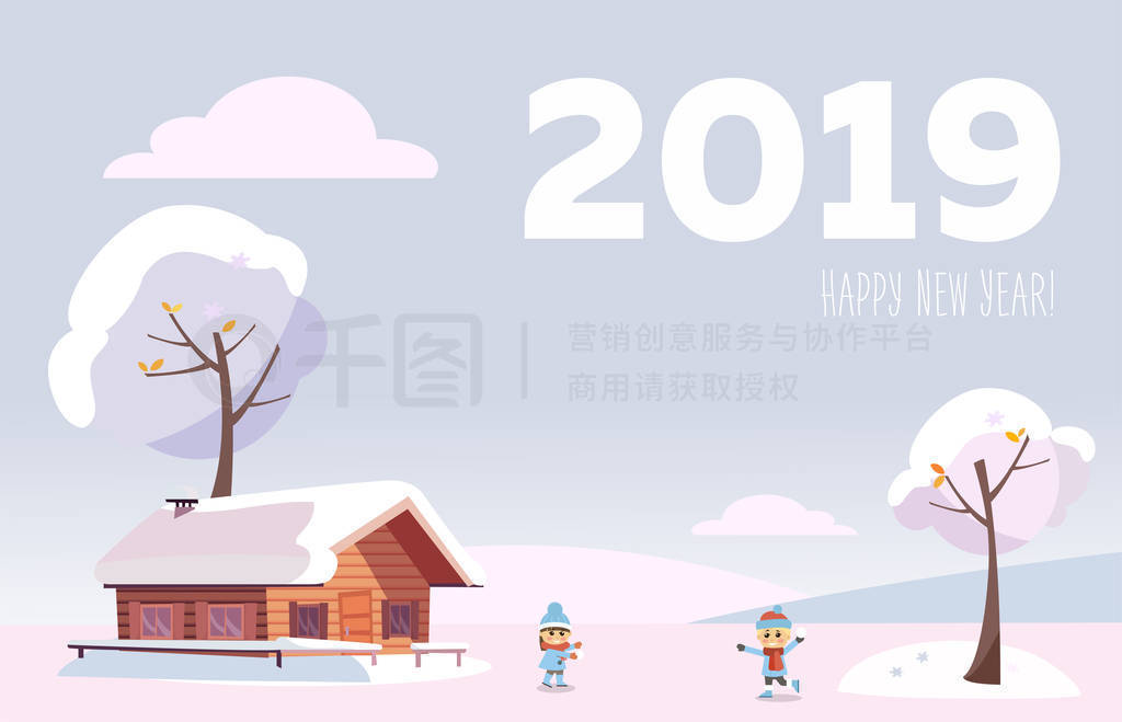 ƽ2019֡ɫѩ쾰С巿ӺѩǵľѩǵСɽϵѩѩ뺢Ǵѩ.