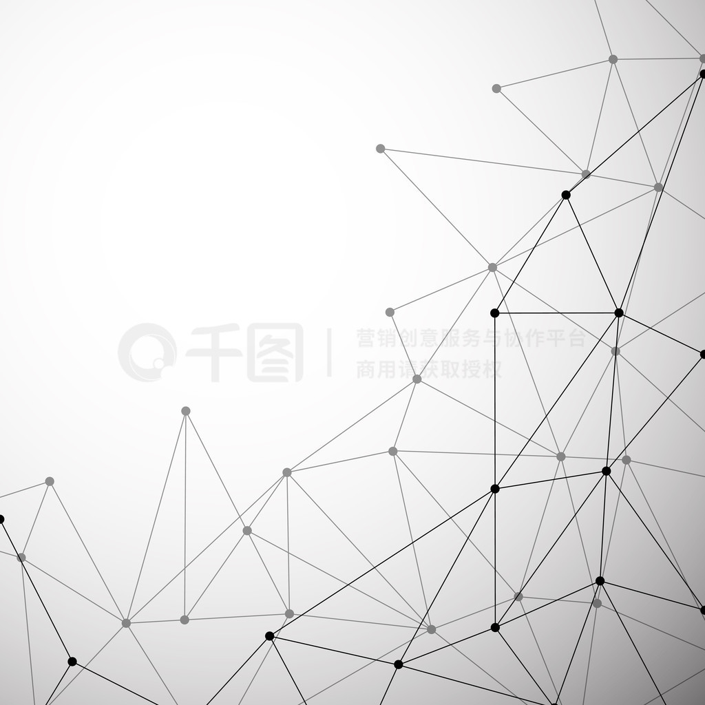 Abstract background with connecting dots and lines. Modern technology concept. Vector illustration.