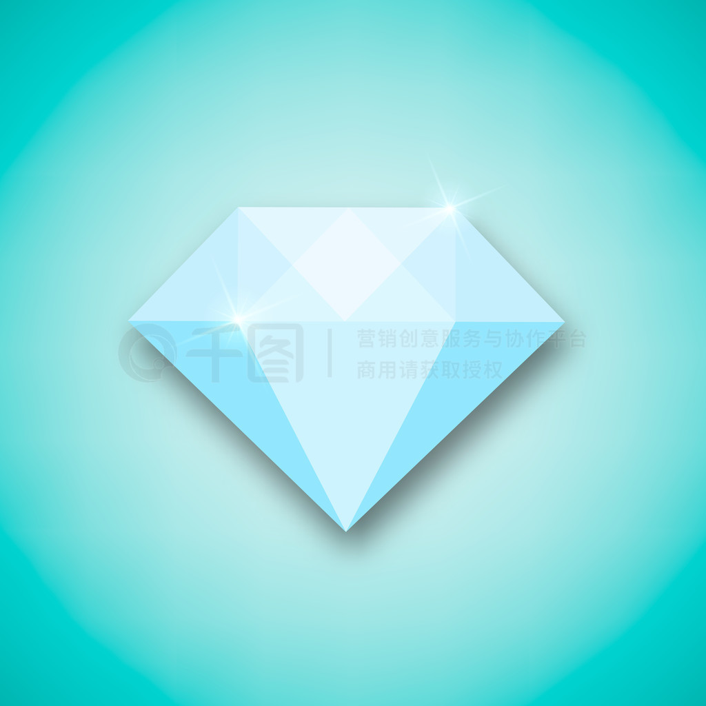 Abstract creative concept vector icon of diamond. For web and mobile content isolated on background,