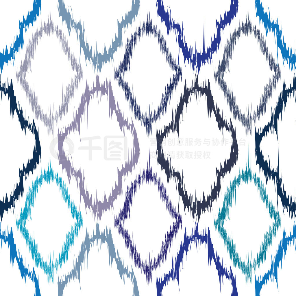 Ikat seamless pattern design