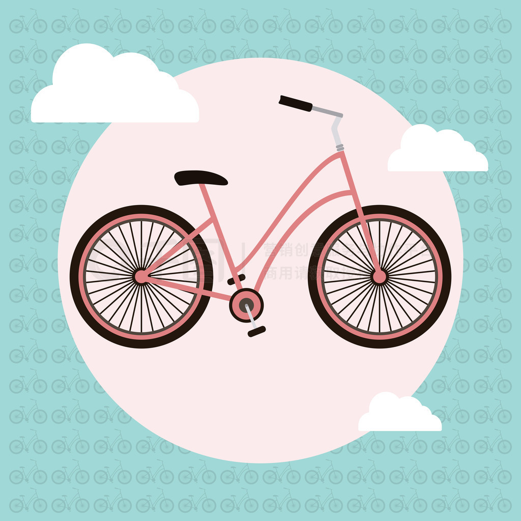 Bicycle vector greeting card