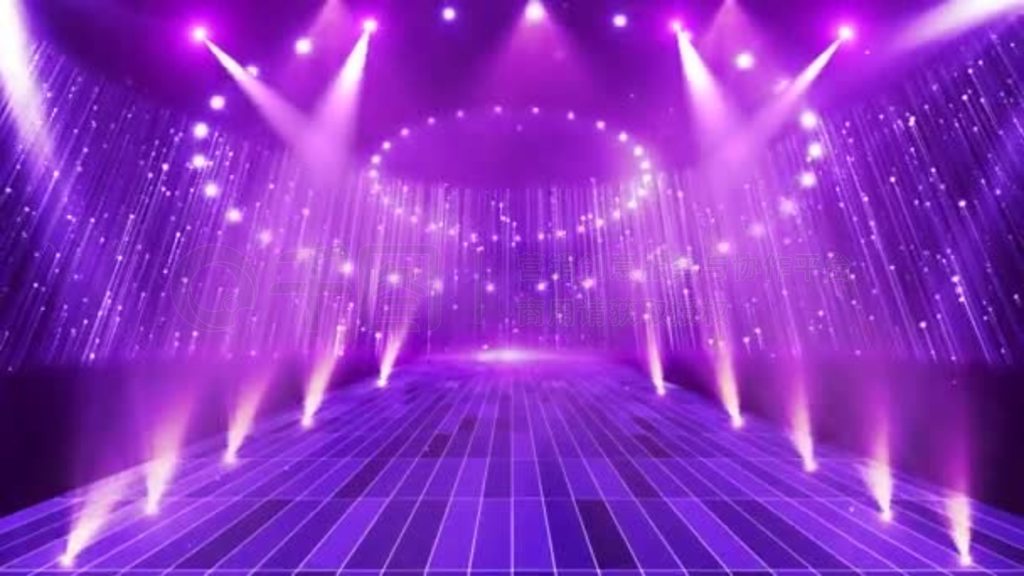 The stage background of the award show with flashing lights