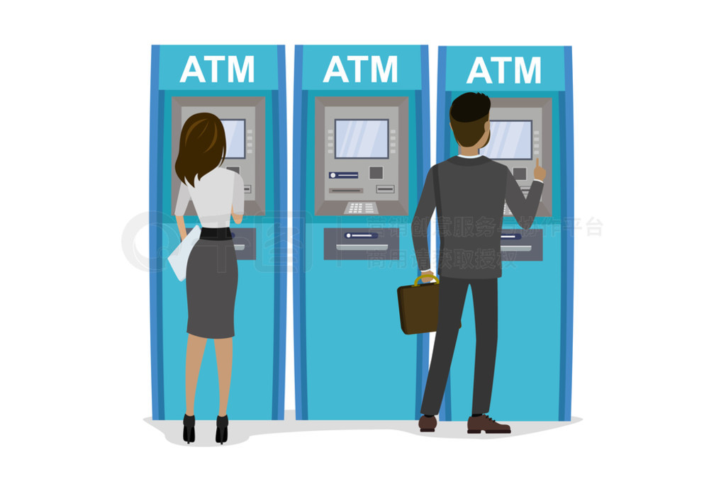 ͨʹֽԶ ATM ʻȡʽˮɫͼڰɫƽʸͼ