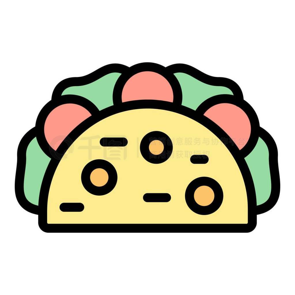 ըױСͼꡣըױСʸͼɫƽ롣 Taco Сͼɫʸ