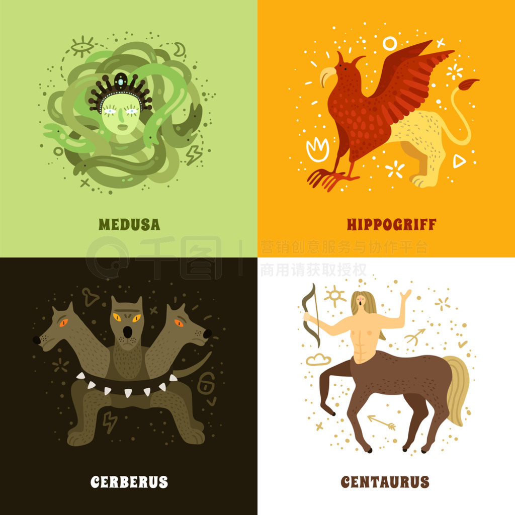 ƽ 2x2 Ƹɯ hippogriff  cerberus ʸͼ 2x2 