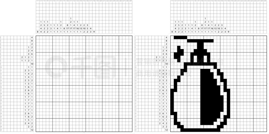 Һƿͼ Nonogram ߼Ϸ GriddlersPic-A-PixͼƬ滭֡PicrossҺƿʸͼ