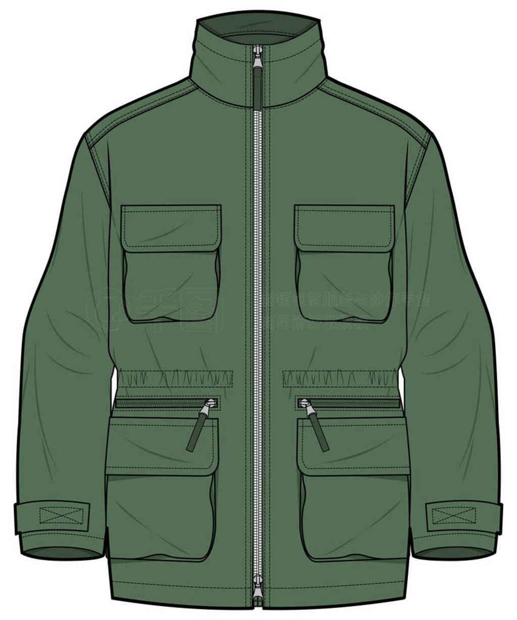 ˺к JUNGLE JACKET  POCKET VECTOR