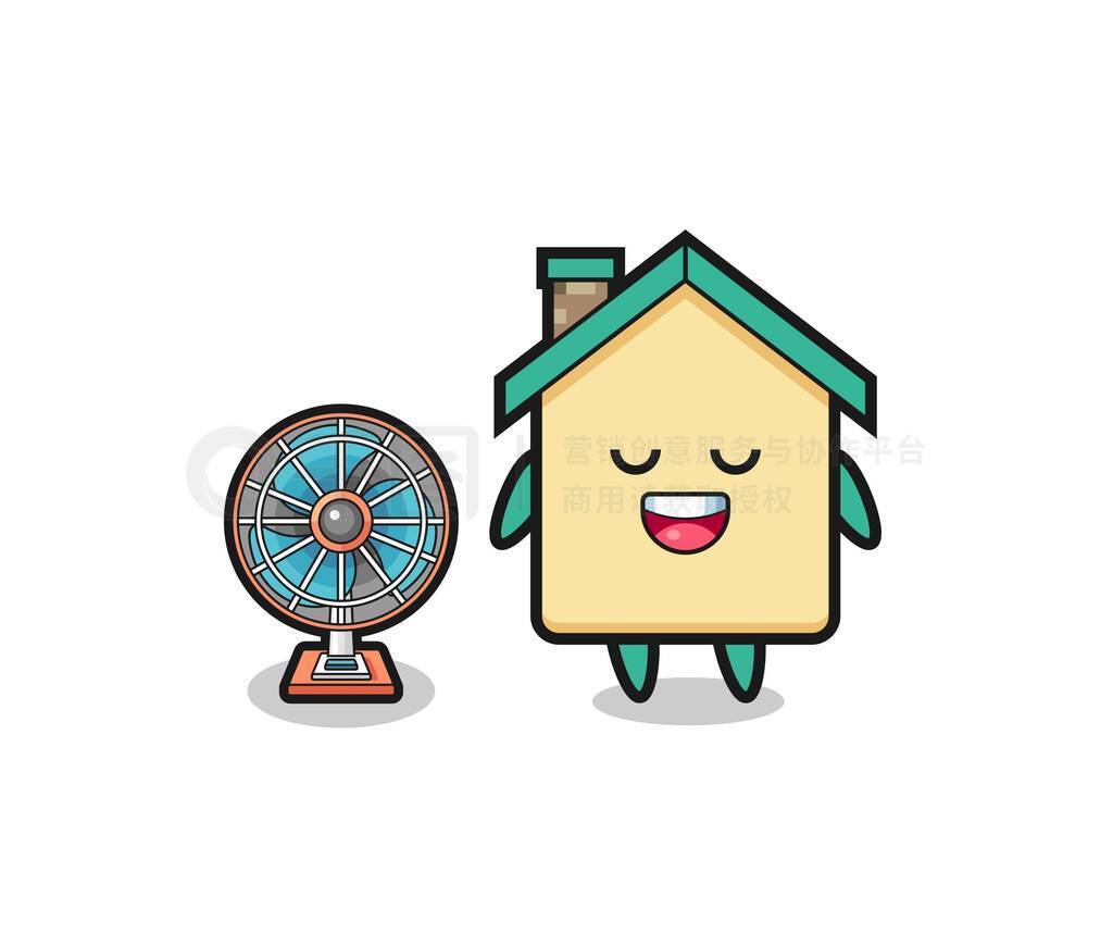 cute house is standing in front of the fan , cute design