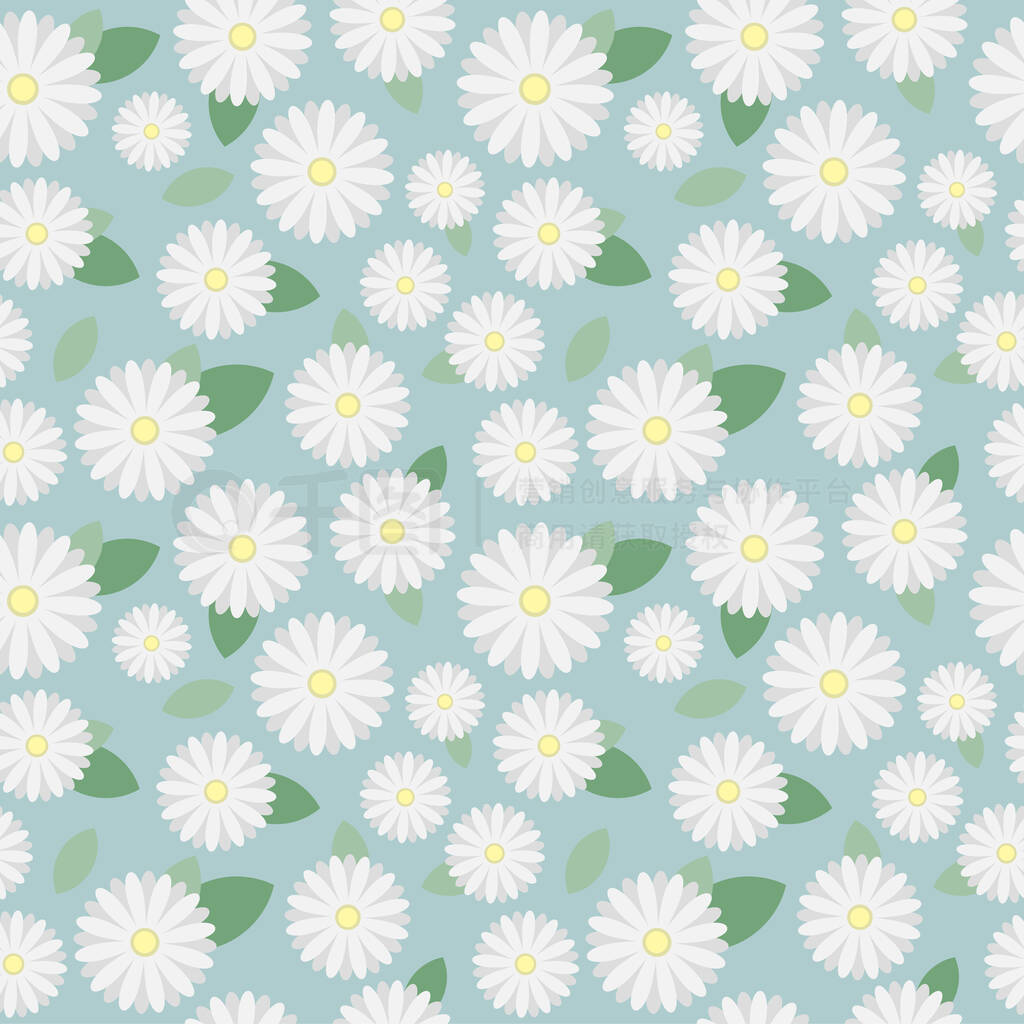 seamless pattern flowers flat