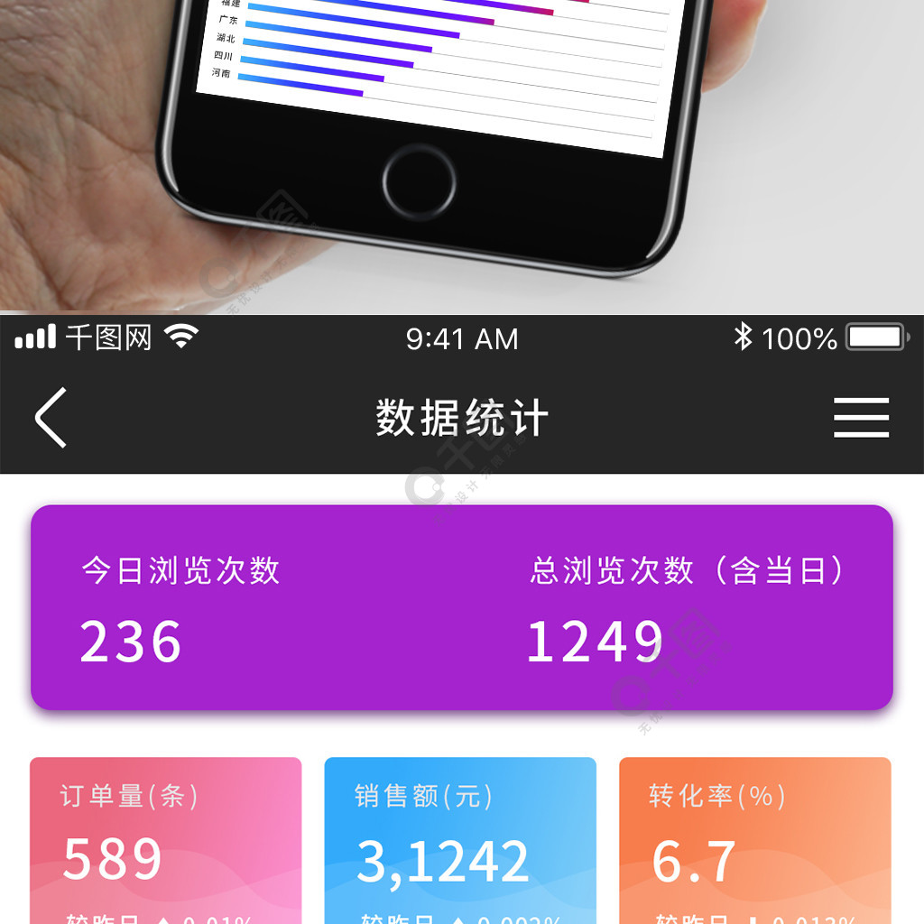 数据统计界面移动手机app界面ui