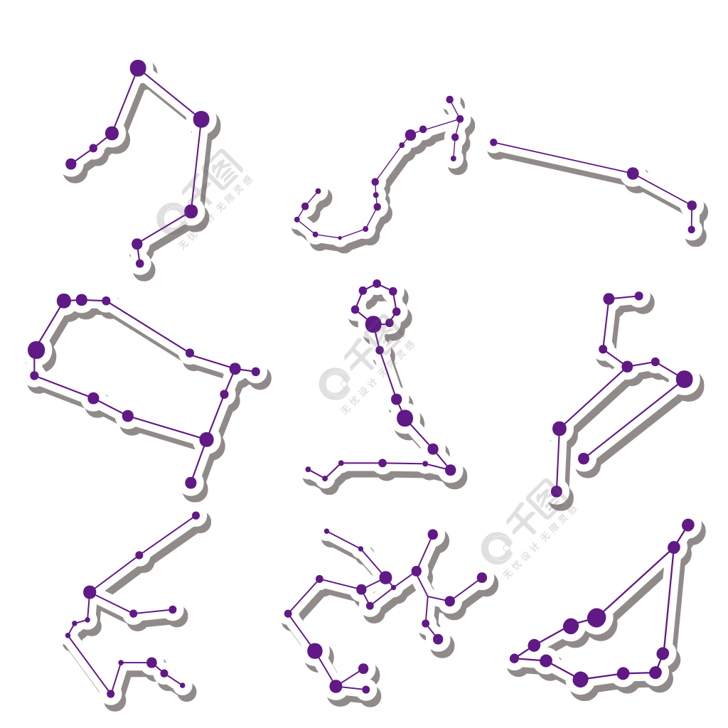 星座圖矢量素材2年前發佈