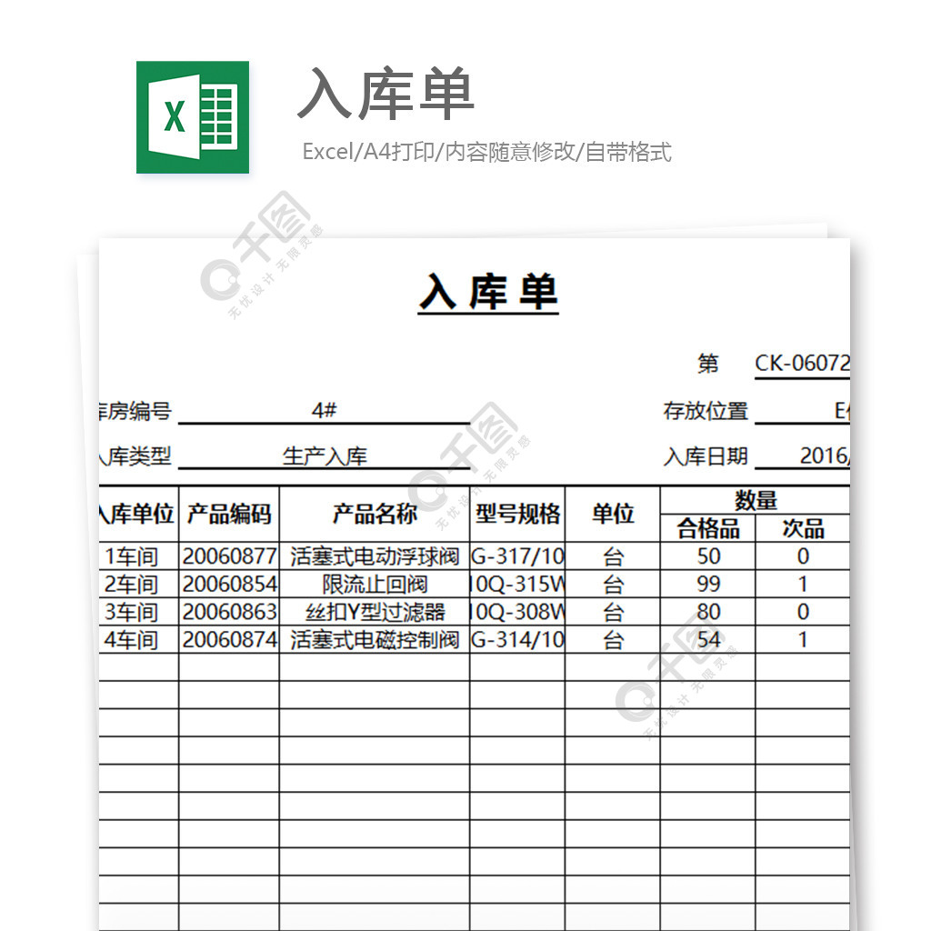 生產入庫單填寫實例4年前發佈