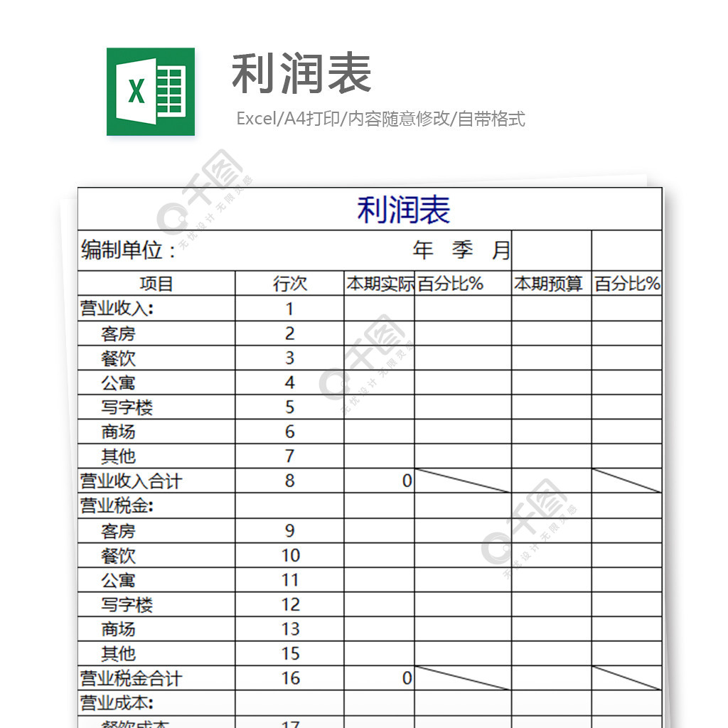 首頁 excel模板 費用報表 財務報表 > 當前作品