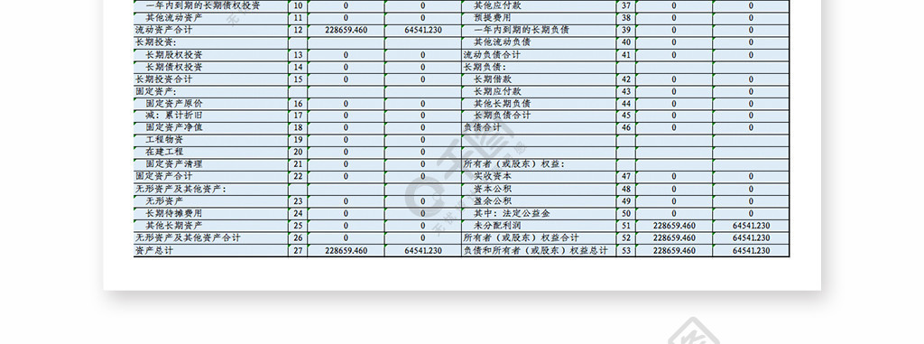 資產負債表模板免費下載_xls格式_3543像素_編號27720849-千圖網