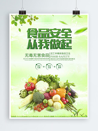 绿色食品安全公益宣传海报