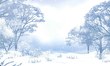 唯美风景唯美下雪雪树年会背景雪的主题
