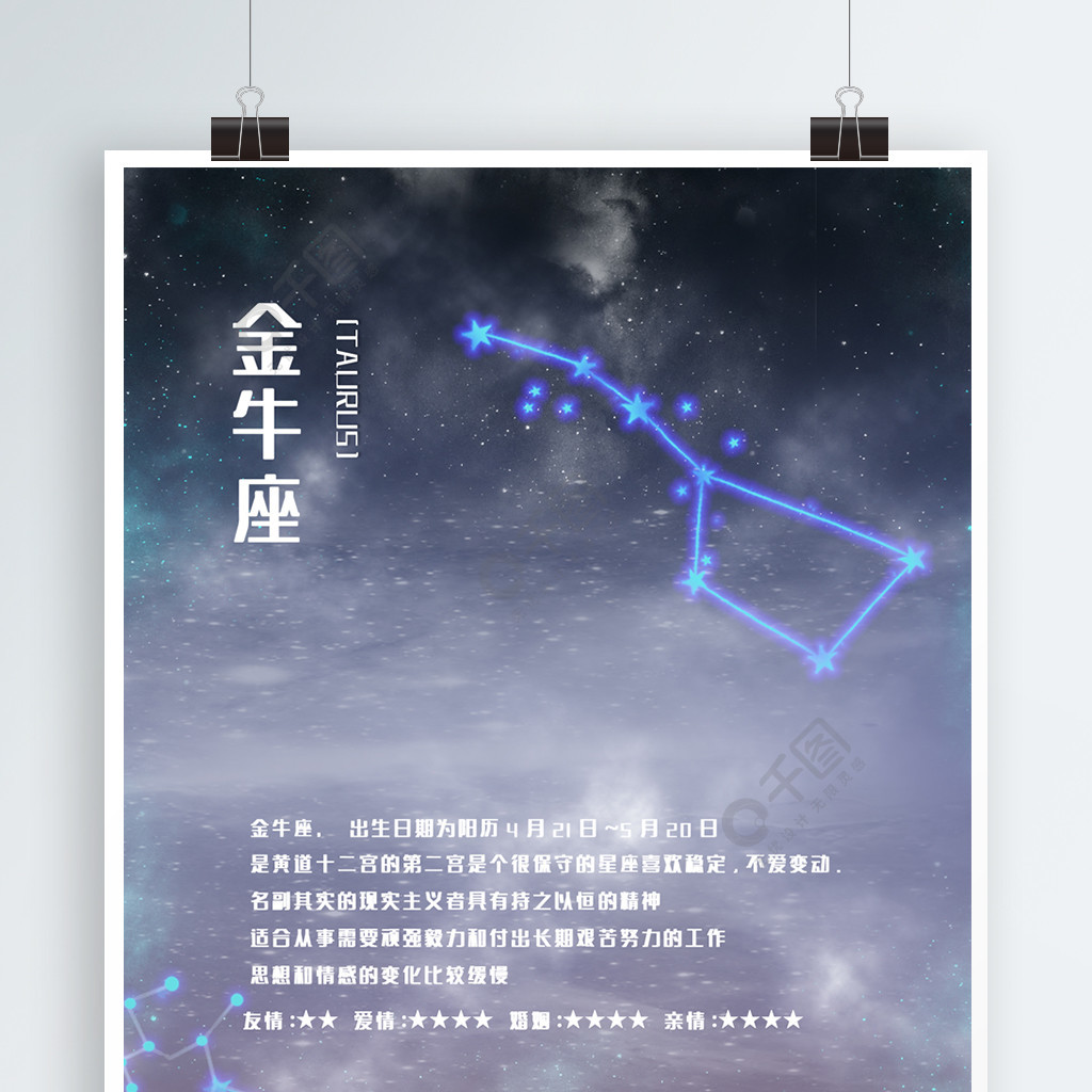 金牛座十二星座星空夢幻星辰星河