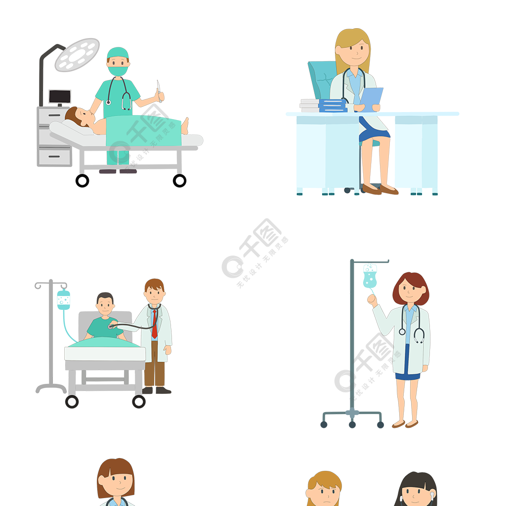 卡通治疗室医生和病人矢量素材1年前发布