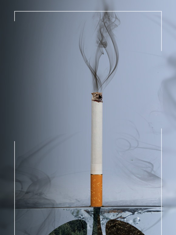 设计烟盒包装模型效果展示香烟元素设计矢量素材国际禁烟日背景设计
