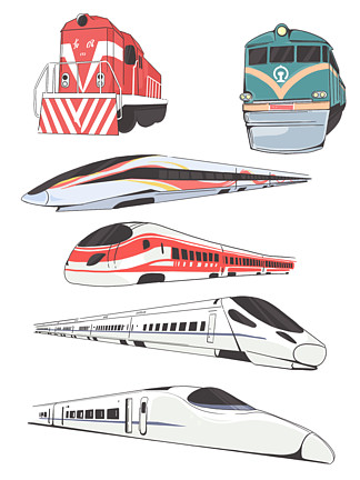 日本高铁火车头动漫图片
