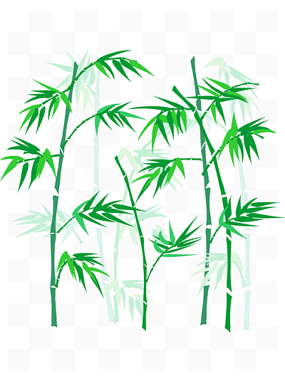 手绘风绿色植物竹子竹林元素86223243植物竹子黑白简约手绘简笔画932