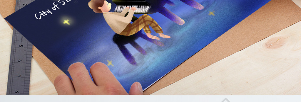 动漫男生星空下弹钢琴图片