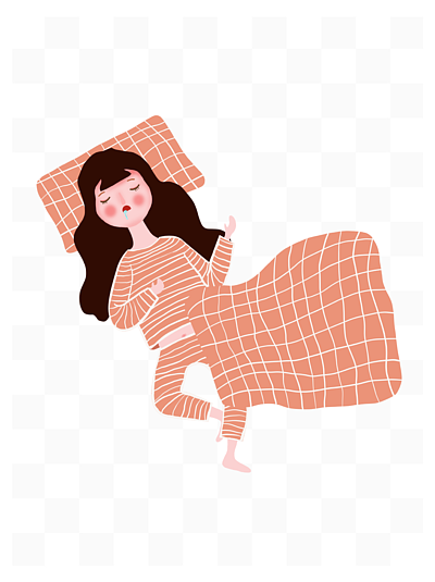 女人晚安睡觉卡通图片图片