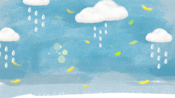 下雨卡通背景