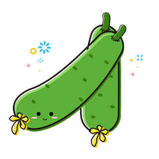 mbe风格卡通可爱蔬菜小黄瓜