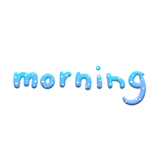 morning特殊字体图片