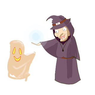 巫师魔术神秘扫帚药水巫婆帽子和咒语书矢量卡通图片不可思议的工具