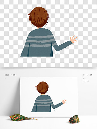 【插画小男孩背影】图片免费下载_插画小男孩背影素材_插画小男孩背影